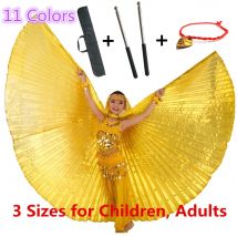 Bauchtanz-Flügel-Kostüm, Bauchtanz-Tuch, Tanzkostüme, Bauchtanz, Ägypten, Isis-Flügel für Kinder, Mädchen, Kinder, Erwachsene, Gold