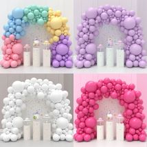 Arcobaleno bianco viola palloncini arco ghirlanda Kit decorazione festa di compleanno bambini