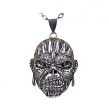 Shamty Halloween Gift Necklace Antique Silver Color New Fashion Steel Vintage Skull Necklace Pendant For Boy Girl D30013