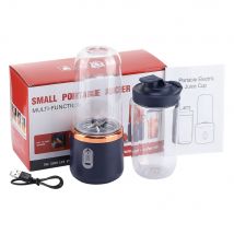 Spremiagrumi elettrico a 6 lame con 2 tazze per miscelatore spremiagrumi portatile da viaggio Carica USB Succo di frutta fresca Frullatore personale Frullato