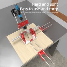 Guida per trapano multi-angolo per la lavorazione del legno con manici e blocchi di posizionamento Localizzatore di punzoni Strumento di perforazione ad altezza regolabile