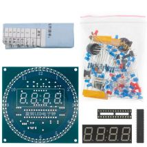 DIY obrotowy cyfrowy moduł wyświetlacza LED Alarm elektroniczny zestaw zegara cyfrowego 51 SCM tablica edukacyjna 5V DS1302