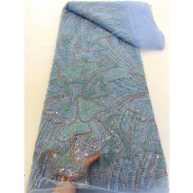 Tessuto di pizzo con perline di paillettes africane di lusso 2025 Nuovo sposo di alta qualità Matrimonio nigeriano Ricamo da sposa Materiali di tulle francese