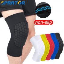 1PC ginocchiere da basket manica tutore a nido d'ape ginocchiera elastica equipaggiamento protettivo supporto in schiuma rotulea supporto per pallavolo