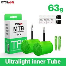 CYCLAMI Camera d'aria per bici ultraleggera 26 27.5 29 pollici MTB Bicicletta TPU Materiale Pneumatico 45mm Valvola francese Super leggero Anti-ossidazione