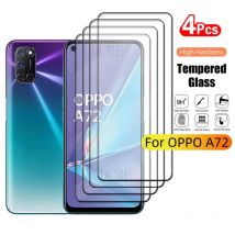 4 pezzi per OPPO A72 vetro OPPO A72 vetro temperato 9H HD pellicola protettiva copertura completa colla per protezione schermo OPPO A72 OPPOA72 6.5"