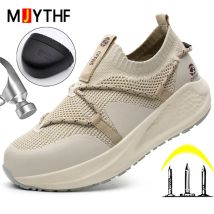 2026 Scarpe da lavoro da donna sneakers con plateau Scarpe di protezione di sicurezza comode scarpe antinfortunistiche da uomo scarpe con punta in acciaio a prova di foratura