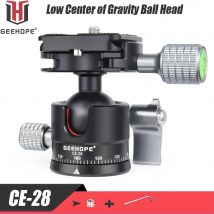 Geehope CE-28 Low Profile Stativ Kugelkopf Universal 360 Panorama CNC Metall Kugelkopf für DSLR Kamera Einbeinstativ Camcorder Last 5 kg