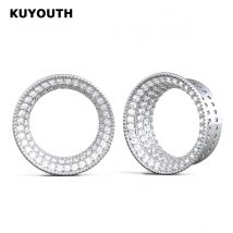 KUYOUTH Ohrtunnel aus hochglanzpoliertem Kupfer, Plugs & Bahren, 1 Paar Ohr-Expander-Piercing-Schmuck im Punk-Gothic-Stil