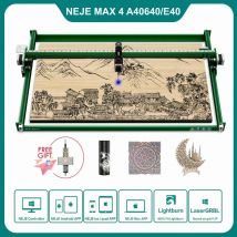 NEJE-cortador láser CNC, grabador de Metal, grabado de madera, herramientas de marca de corte con módulo de punto comprimido de doble haz A40640, 4 Max, 120W