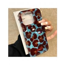 Simple Fashion Smudge Leopard Print Soft Phone Case For iPhone 16 15 14 Pro Max 13 12 11 XS X XR 7 8 Plus SE 2020 16E Cover