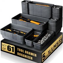 61/45/34/24/9PCS Organizzatori per cassetti da scrivania 5 dimensioni ad incastro strumento poco profondo organizzatore vassoio divisori cassetta degli attrezzi contenitori contenitori contenitori