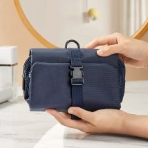 Japanese Style Snap Folding Toiletry Bag Hook Business Trip Toiletries Storage Bag High Quality Cosmetic Bag