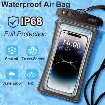 Universal Floating Airbag wasserdichte Tasche Handy hüllen für For iPhone 16 15 14 13 12 11 Pro Max Xiaomi 14 Samsung S24 Ultra Swim Cover