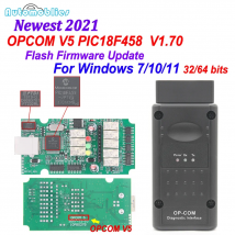 OPCOM V5 V1.70 PIC18F458 aggiornamento Firmware Flash FTDI CAN BUS OP COM 1.70 per Opel 2021 OBD OBD2 Scanner strumento diagnostico per Auto