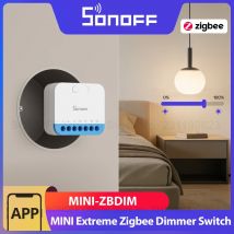SONOFF MINI-ZBDIM Extreme Zigbee interruptor atenuador inteligente amplia compatibilidad de iluminación monitoreo de energía en tiempo Real protección contra sobrecalentamiento