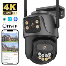 Zewnętrzny Wifi kamera PTZ podwójny obiektyw 4K 8MP HD zewnętrzna kamera IP 4MP automatyczne śledzenie ochronny zabezpieczający monitoringu CCTV iCsee P2P