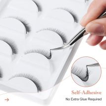 50 Paar Wimpernstreifen, Übungswimpern für Wimpernunterwimpern, halbe Wimpern Cateye, Hochzeitsgeschenkverlängerungen, Maniqui para Pestañas