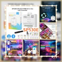 LED-Controller Universal Wifi SPI Pixel Dimmer SP530E Adressierbarer Controller PWM RGB RGBW RGBCCT LED Dim 5-24V LED-Licht