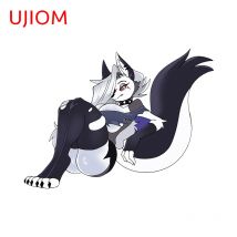 UJIOM Sexy Cartoon Furry Wall Stickers Helluva Boss Loona Stickers Bedroom Decals Adhesive Waterproof Bathroom Accessories
