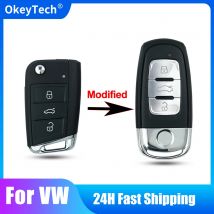 Okeytech 3-Tasten-modifizierte Fernbedienung Autos chl üssel Shell Cover Cover Anhänger für Volkswagen Passat Golf 7 mk7 Skoda Sitz Leon für Skoda Octavia