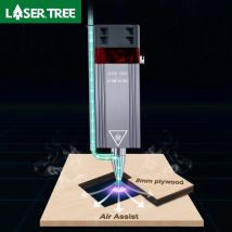 Módulo láser de árbol láser de 10W con asistencia de aire, cabezal láser de 5W y 4W, luz azul de 450nm, herramienta más inteligente TTL para grabado láser, corte de madera