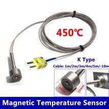 Strong Magnetic Adsorption Thermocouple Temperature Sensor 0-450 Degree  K type Plug with Stainless Steel Shielded Wire