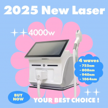 4000w 4 Onde 808nm Portatile Soprano Titanio Dispositivo di Depilazione Laser Ghiaccio Depilatore 2025 Diodo Ghiaccio Titanio Indolore