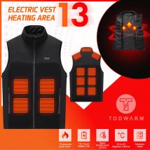 TODWARM Gilet riscaldato in pile 13 aree Gilet autoriscaldante elettrico USB Giacca riscaldata riscaldante da donna Abbigliamento riscaldante da caccia all'aperto
