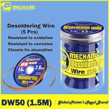 【MECHANIC】 DW50 1,5 m starker Kupfer-Entlötdraht, Geflecht, Lötdocht-Entferner, 1,5/2,0/2,5/3,0/3,5 mm, Lötzinn-Sauger-Werkzeuge