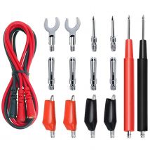 16-teiliges Multimeter-Messleitungen-Set, Ersatz-Testdraht-Set, Krokodilklemmen, Bananenstecker, Prüfspitzen, Bananenstecker für Multimeter