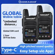 TIDRADIO TD-M15 Globalne radio POC z 1-letnią kartą SIM Walkie Talkie Daleki Zasięg 4G 5000 Mil do Wędrówek i Kempingu