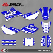 SPACE Für Yamaha YZ85 YZ85 2002–2014, komplettes Set, Motorrad-Grafiken, Aufkleber, Aufkleber, Kits, Nummer, Name, Hintergrund, individuell