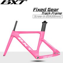 BXT-045 Carbon-Schienenrahmen, T800 Carbonfaser-Fahrradrahmen mit festem Gang, Road Track 700c Fahrradrahmenset, passend für Reifen 700Cx25C