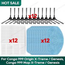Adatto per Conga 999 Origin X-Treme / Genesis, Conga 999 Map X-Treme / Genesis Pezzi di ricambio Filtro Mop Panno Spazzola laterale Accessori
