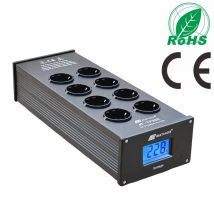 MATIHUR e-TP80 Rumore audio Filtro di alimentazione CA Condizionatore di potenza Purificatore di potenza Protezione contro le sovratensioni con prese EU Multipresa