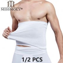 1/2 PCS Uomini Shaper Del Corpo Dimagrante Vita Cincher Trainer Cintura di Controllo della Pancia Che Modella Stomaco Fascia Addome Compressione Shapewear