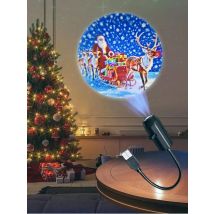 2025 Christmas Day Projector Atmosphere Lights Night Light Space Moon Halloween Ambient Night Lamps Car Project Light USB 5V