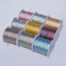 3/6/9/12 fili 0.2-0.8mm dorato/argentato macramè corda braccialetto collana intrecciata stringa per nappe fai da te creazione di gioielli