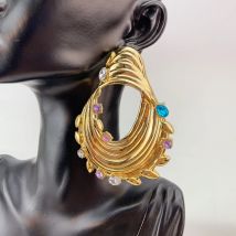 2025 Big Bold Earrings Huge Earrings Brazilian Jewelry for Women Party Gift FHK23830