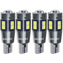 4szt W5W T10 Żarówki LED Canbus Białe Lodowo-niebieskie do samochodu Wewnętrzne światło kopułkowe Lampa bagażnika Światła postojowe Bez błędów 12V