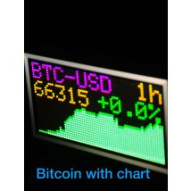 GeekMagic 20,3 cm große Wanduhr und Stock Bitcoin Price Ticker Display mit großem Pixel-Bildschirm