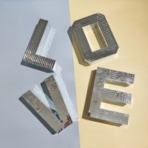 20,3 cm großer Spiegel, Buchstaben, Zahlen, Wanddekoration, Hochzeitsbuchstaben, Schild, lustige Heimdekoration, Disco-Buchstaben, Zahlendekoration, Wandkunst
