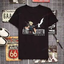 Wolken streit letzte Fantasie T-Shirt schwarze Wolke vii ff7 Videospiel Tops neue Spiel Shirts Kurzarm Männer Grafik T-Shirts