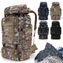 80L borsa tattica zaino da alpinismo mimetico di grande capacità zaino da arrampicata impermeabile zaino sportivo in tessuto Oxford