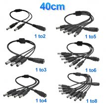 5,5 * 2,1 mm 1 do 2/3/4/5/6/8-drożny kabel rozdzielacza zasilania DC 5 V 12 V Zasilacz Złącze Przewód do taśm LED Światła Kamera CCTV