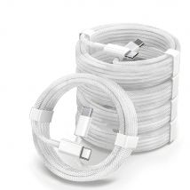 1-5Pcs PD 60W Type C to Type C Cable For iPhone 15 16 Pro Max Original Weaving Data Cable For Xiaomi Samsung Fast Charging Cable