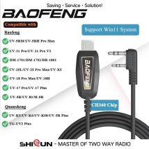 Usb programmier kabel für UV-5RHProMax UV-18 pro max UV-17 UV-25 quan sheng UV-K6 unterstützung fenster 11 treiber freies radio zubehör