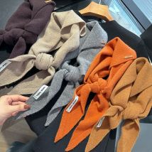 Gestrickter Schal für Damen, 100 % Wolle, warme Winterschals, helles einfarbiges Design, verdickter Schal, weicher Kaschmir-Pashmina-Ausschnitt, 2023 NEU