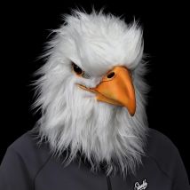Realistische weiße Adler-Maske, Halloween, Cosplay, Kostüm, Requisiten, Karneval, Party, voller Kopf, Vogelmaske, Tier, Vogel, Rollenspiel, Kopfbedeckung